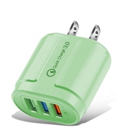 Cargador rápido colorido 3 puertos USB QC3.0 adaptador de teléfono móvil de carga rápida 5A/2A 18W enchufe de la UE/EE. UU. cargador de pared dispositivos móviles