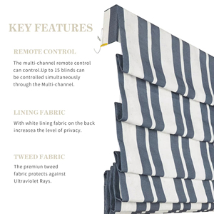 SAMADHI OEM Stores romains occultants sans cordon de style moderne et texturé de haute qualité pour fenêtre française - Product Image 6