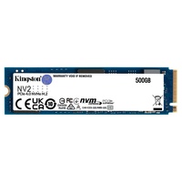 قرص صلب SSD كينغستون NV2 NVMe M.2 سعة 500 جيجابايت PCIE4.0 للكمبيوتر المكتبي والمحمول