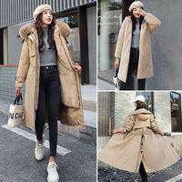 Femmes hiver épaissir polaire veste fourrure à capuche Parka manteau 3 en 1 doublure détachable dames dames vestes Parka hiver manteau femmes