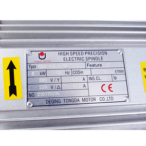 มอเตอร์แกนหมุน3.0KW 2.2KW แรงบิดสูง3000รอบต่อนาทีมอเตอร์ไฟฟ้ากระแสสลับระบายความร้อนด้วยลม3000 ~ 6000รอบต่อนาที - Product Image 5