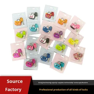 Khóa kéo kim loại hoạt hình <span class=keywords><strong>mini</strong></span>, hộp đựng đồ dùng học tập cho học sinh, khóa silicon hình búp bê nhỏ, phụ kiện khóa nhỏ - Product Image 3