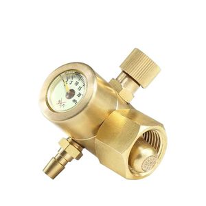 Régulateur de pression de gaz argon tri-étanche en alliage de cuivre avec sortie 1/4 po pour soudage et manomètre - Product Image 1