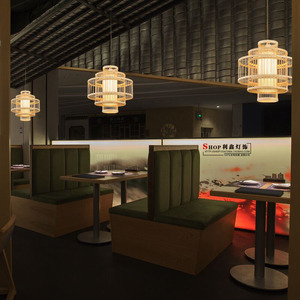 Lámpara Colgante de Ratán Antigua, Hecha a Mano, Redonda, Estilo Nido de Pájaro, Sombrero de Paja, Estilo Japonés, <span class=keywords><strong>para</strong></span> Hotel <span class=keywords><strong>Rural</strong></span>, Restaurante, Granja - Product Image 3