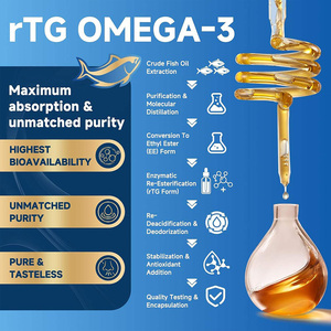 Capsules d'huile de poisson oméga-3 triple force pour adultes, OEM/ODM, avec vitamine E, pour la fonction cognitive, la flexibilité articulaire, naturelles et faibles en gras - Product Image 4