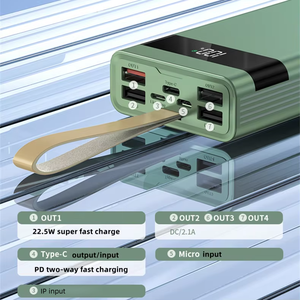 Charge rapide réelle 22.5W PD QC3.0 grande capacité 5 sorties 3 entrées LED chargeur portable Powerbank 30000 Mah Power Bank - Product Image 2