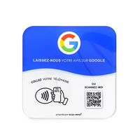 Impression personnalisée Qr Code acrylique NFC Google Review Plate 100mm Ntag213 NFC Restaurant Menu Tag Plate
