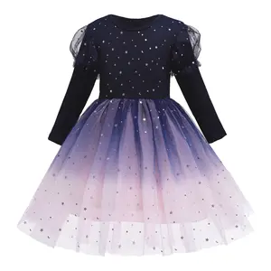 High Quality Frock Kids Party Wear Christmas Girl Western Party Formal Trailing Birthday Dress