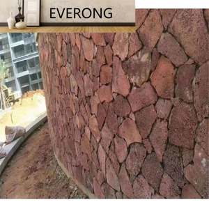 Natura <span class=keywords><strong>pietra</strong></span> di Lava rossa <span class=keywords><strong>pietra</strong></span> pazza casuale pavimentazioni irregolari piastrelle - Product Image 5