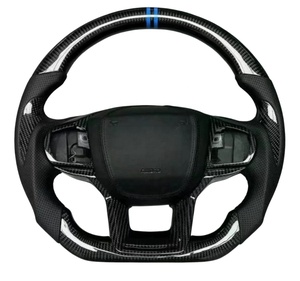 Volant en cuir et fibre de carbone personnalisé adapté aux Ford Transit Tourneo C-MAX Kuga St V348 Mk8 2018 2019 <span class=keywords><strong>2023</strong></span> 2021 2022 - Product Image 3