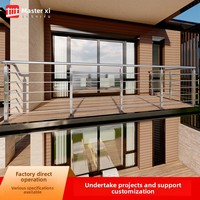 Rampe d'escalier en acier inoxydable 304, auto-assemblable, pour intérieur, tube carré brossé, colonne, clôture de balcon, style minimaliste