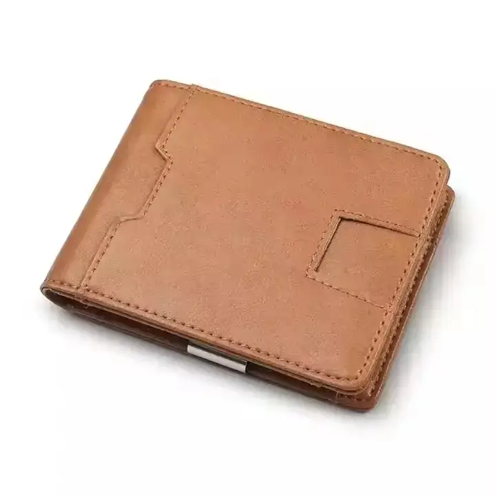 slim front rfid blocking money clip wallet leather for men card holder