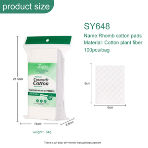 LMLTOP 100 tampons carrés <span class=keywords><strong>en</strong></span> coton à motif quadrillé 3 couches SY648 – Économisez l'eau <span class=keywords><strong>en</strong></span> voyage – Pour toner, visage, ongles, <span class=keywords><strong>démaquillant</strong></span> – Jetables - Product Image 5