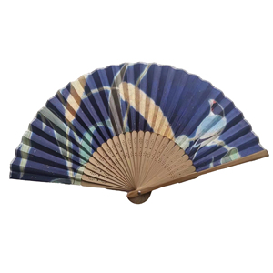 Hot Sale 8 Inch Custom Design Bamboo <b>Handheld</b> <b>Fan</b> Fabric with Painted Technique for Wedding - Product Image 6