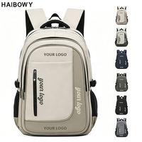 Sac à dos sport décontracté personnalisé HAIBOWY, grande capacité, design color block tendance, imperméable, pour homme
