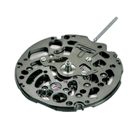 Nouveau produit, design tendance, fabrication japonaise, mouvement de montre mécanique de base à 24 rubis, série NH, squelette noir-gris, NH72A, vente en gros