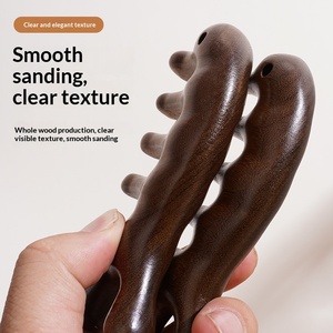 Sandalwood Massage Comb Head Meridian Comb Wide Tooth Therapy Wooden Comb - Product Image 6