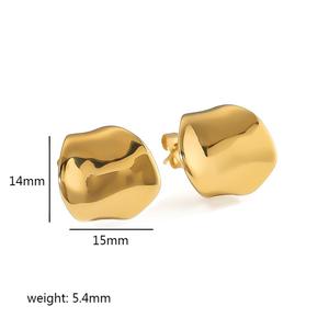 Pendientes geométricos de oro de 18k, plata, titanio y acero para mujer, para uso diario. - Product Image 3