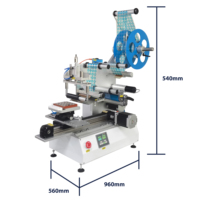 Machine d'étiquetage électrique semi-automatique pour surfaces plates et irrégulières avec PLC, haute productivité, écran tactile, certifiée CE