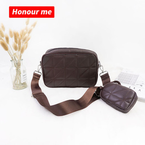 2024 HONOUR ME dames mode PU sac à bandoulière avec petite pochette en cuir bandoulière sac de messager en gros motif de pierre - Product Image 4