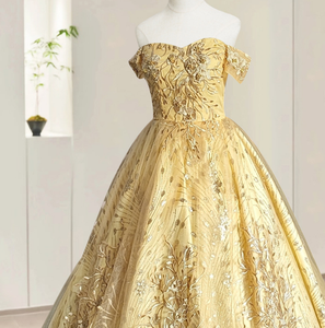 Ecowalson gaun panjang bahu terbuka, gaun pesta <span class=keywords><strong>Prom</strong></span> Formal bahu terbuka elegan A Line tanpa lengan - Product Image 2