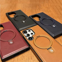 Coque antichoc hybride PC TPU en cuir pour Samsung S26 Ultra, étui magnétique pour téléphones mobiles, nouveau modèle S21 Ultra, vente chaude