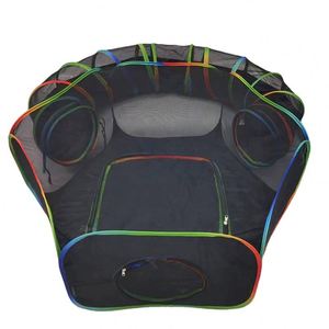 Parc de jeu pour animaux de compagnie en maille, tunnel et tente arc-en-ciel pour petits animaux, chatons et chiots, clôture extérieure, fabriqué en usine BSCI. - Product Image 1