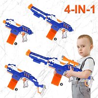 Pistolas de Juguete para Niños con Sonido y Balas de Espuma, Rifle de Francotirador 4 en 1, Pistola de Dardos Eléctrica, Pistola de Largo Alcance