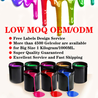 Vernis à Ongles Gel UV 1KG 5KG 4500 Gelcolors à Base d'Eau Style Français, Source de Lampe LED pour Salon de Manucure, Fournitures d'Usine