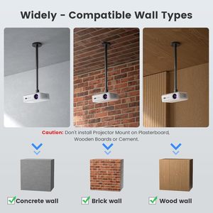 Support de plafond universel réglable en hauteur et en angle Aurzen PJ503PM compatible avec les projecteurs TMY HAPPRUN <span class=keywords><strong>Yaber</strong></span> - Product Image 6