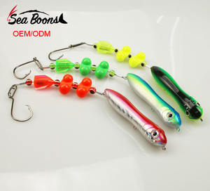 NOUVEAU Hot Catfish Fishing Pencil Spooks Rigs Hard Lure Bait 2 Rattle Steel Wire 6/0 7/0 8/0 Bn Circle Hooks Pond Lake River - Product Image 2