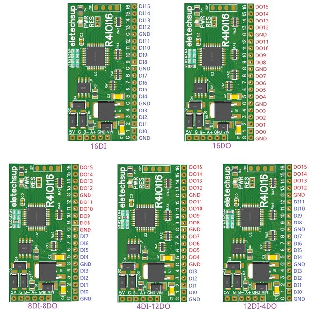 BSSY)R4IOI16 DI/DO/8DI-8/412/4 Modbus Digital IO RS485 2.54mm Pin Core Board For Ardruino ESP32 8266 PLC Home