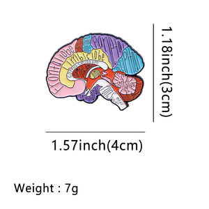 人間の臓器心臓脳肺ドクターバッジ服バックパック装飾ソフトエナメルラペルピン - Product Image 3