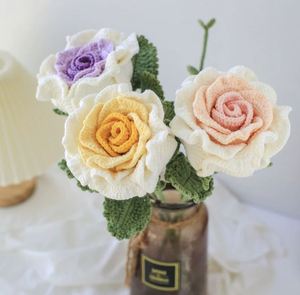 <span class=keywords><strong>Crochet</strong></span> fait à la main Mini Thai Rose Fleurs artificielles Style <span class=keywords><strong>de</strong></span> <span class=keywords><strong>couronne</strong></span> créative pour l'obtention du diplôme <span class=keywords><strong>de</strong></span> Noël Décors commerciaux uniques - Product Image 4