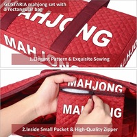 Sac de Mahjong en Polyester, trois pièces, multifonctionnel, portable, grande capacité, pour le rangement en extérieur, les voyages et les jeux, 56*26.3