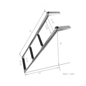 Échelle de bateau pliante portative d'acier inoxydable avec le nouveau type de roulement de condition de caractéristique antidérapante pour le matériel marin de <span class=keywords><strong>piscine</strong></span> - Product Image 2
