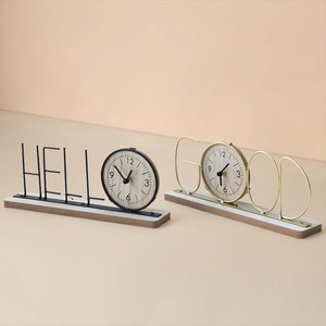 Orologio da Tavolo Silenzioso Moderno con <span class=keywords><strong>Alfabeto</strong></span> Geometrico in Filo Metallico, Decorazione Artistica per Casa, Regalo di Benvenuto - Product Image 2