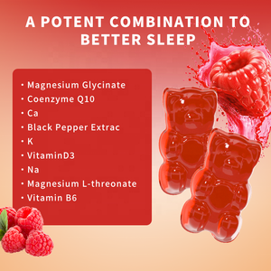 กัมมี่แมกนีเซียมไกลซิเนตยี่ห้อส่วนตัวขายดี ช่วยดูดซึมได้ดี บรรเทาความเครียด ช่วยให้นอนหลับ ผลิตภัณฑ์เสริมอาหารจากธรรมชาติ - Product Image 2