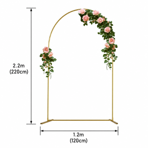 Arche de mariage moderne en fer de 2,2 m, simple, durable et écologique, avec housse de support <span class=keywords><strong>pour</strong></span> cérémonie de mariage, fête d'anniversaire, ou événement <span class=keywords><strong>pour</strong></span> bébé - Product Image 3