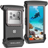 Funda ShellBox 100FT/30M con Diseño de Animales, Funda Impermeable para Teléfono con Cordón para Buceo, Funda Subacuática con Pantalla Táctil Completa