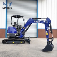 Excavatrice sur chenilles NIMBUS CE EPA EuroV certifiée ISO, 4 tonnes, double vitesse, moteur dissimulé, pour usage agricole et de jardinage