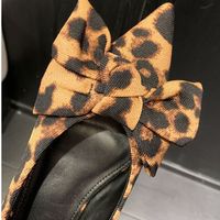 Chaussures plates élégantes pour femme à bout pointu avec grand nœud décoratif et motifs variés, idéales pour le bureau, les mariages et le quotidien