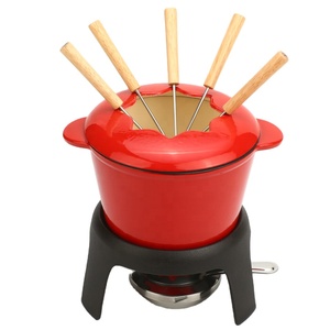 Ensemble de casseroles pour <span class=keywords><strong>fondue</strong></span> au <span class=keywords><strong>fromage</strong></span> et au chocolat en fonte émaillée de haute qualité au <span class=keywords><strong>prix</strong></span> d'usine - Product Image 1