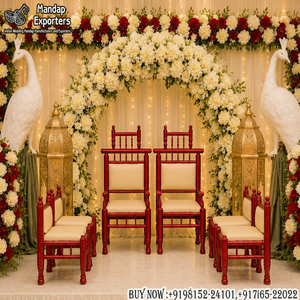 Elegante Juego de Sillas Sankheda Vedi para Bodas Hindúes, Fabricante de Sillas de Boda Sankheda de Calidad de Exportación a Precios de Mayoreo - Product Image 5