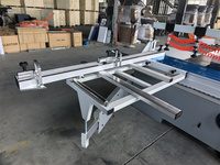 Scie à panneaux à table coulissante pour le travail du bois avec poutre de pressage pneumatique, double scie à rainurer, inclinaison à 45 degrés pour panneaux MDF et mélaminés