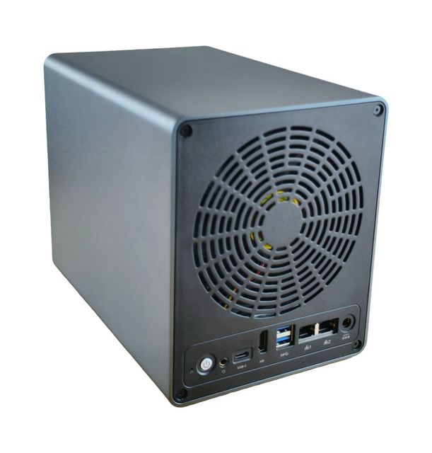 AMD 3200U 4-Bay NAS Server with USB Support for 2.5/3.5 Inch SATA HDD and 1 SSD-in Stock