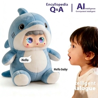 Peluche Premium Kawaii Requin Bleu Interactif avec IA, Jouet Éducatif pour l'Éveil des Enfants, Compagnon et Cadeau