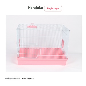 Cage de <span class=keywords><strong>Hamster</strong></span> Harajuku en Métal Acrylique à Double Couche avec Nid d'Ours Doré Fermeture à Bouton à Motif Solide, Livraison Gratuite - Product Image 1