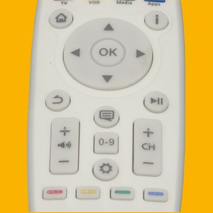 Télécommande universelle à perles de cristal pour téléviseur intelligent Hisense, 13,7x5,2x2,1 cm, blanche, avec option de copie de code - Product Image 4