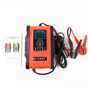 12V 12a 24V 6a TK-500 Auto Batterij Volautomatische Smart Charger Lithium Ijzer Fosfaat Acculader Voor Auto Motorfiets